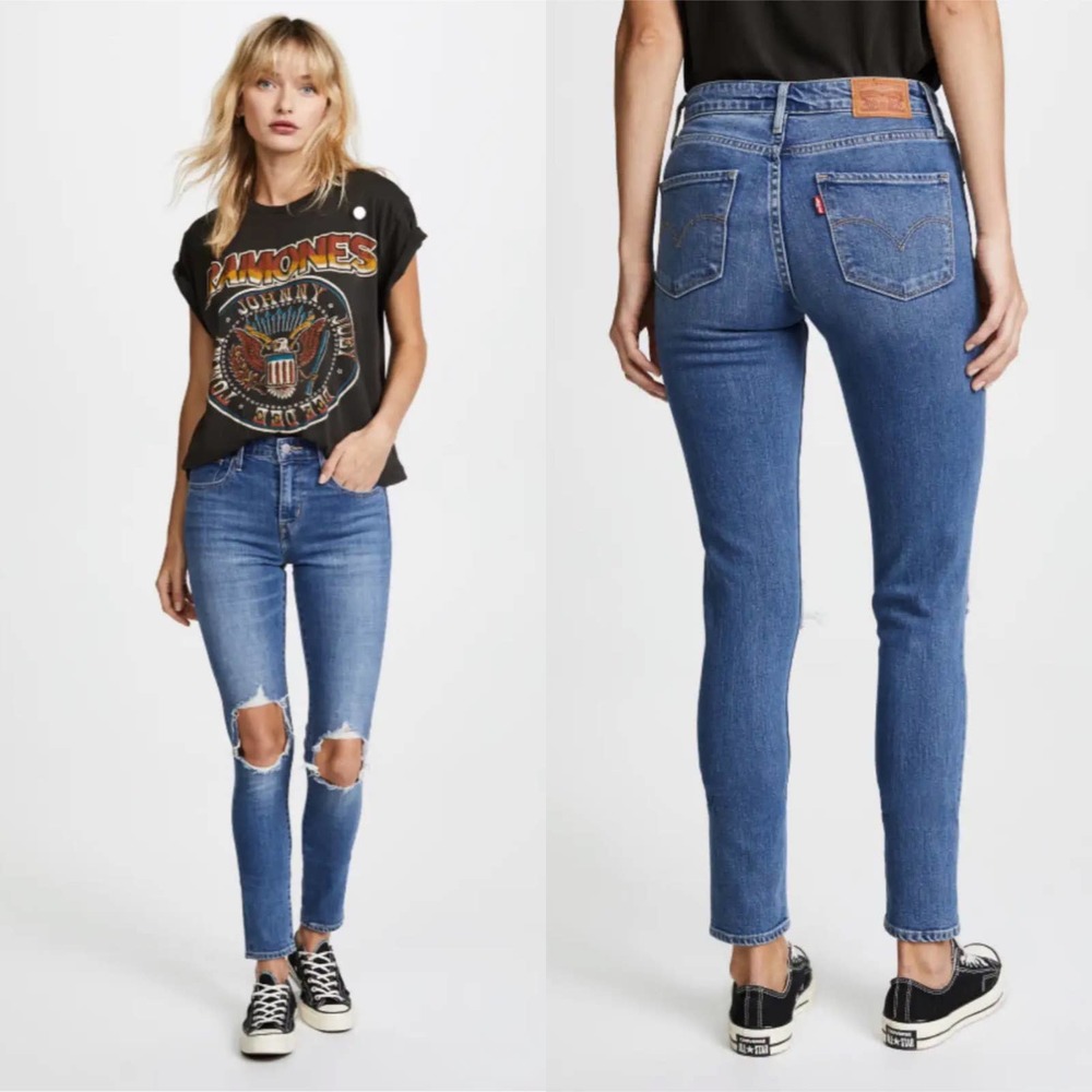 Levis 721 high rise skinny jeans size 28